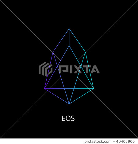 Vector illustration crypto icon on background EOS Vector illustration crypto icon on background EOS 40405906