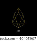 Vector illustration crypto icon on background EOS 40405907