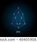 Vector illustration crypto icon on background EOS 40405908