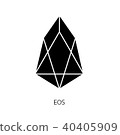 Vector illustration crypto icon on background EOS 40405909