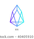 Vector illustration crypto icon on background EOS 40405910