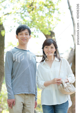 中間夫婦新綠色 40406306