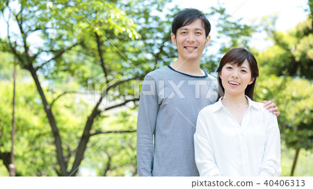 中間夫婦新綠色 40406313