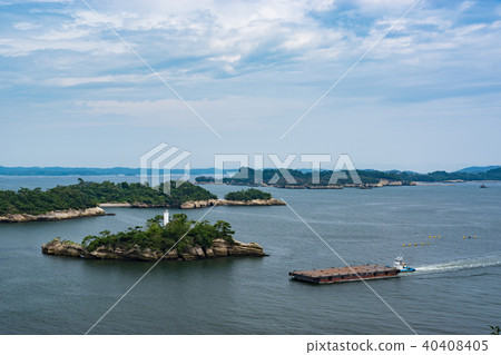Sea and ship of Matsushima 40408405