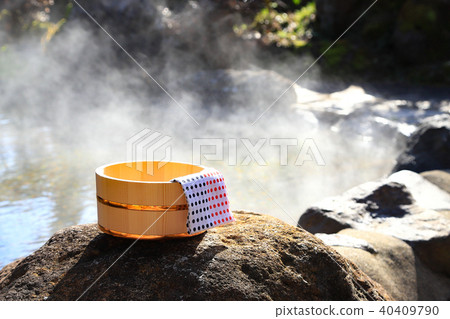 Open-air bath of hot spring-hot spring 40409790