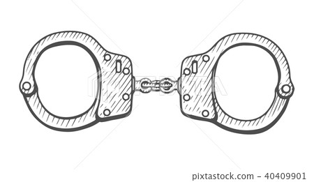 Handcuffs Hand drawn 40409901