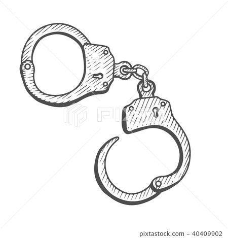 Handcuffs Hand drawn Handcuffs Hand drawn 40409902