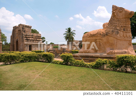Huge Nandi bull at entrance, Brihadisvara Temple 40411101