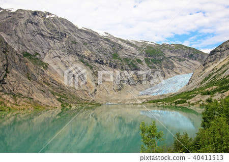 Nigardsbreen glacier, a beautiful arm of the large Jostedalsbreen glacier, Norway, Europe 40411513