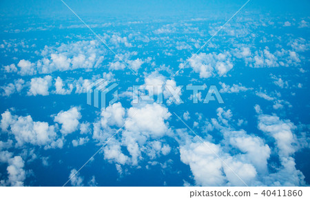 Beautiful airplane view above clouds Beautiful airplane view above clouds 40411860