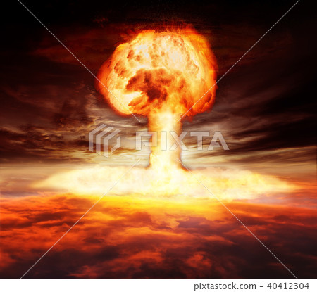 Atomic bomb explosion mushroom 40412304