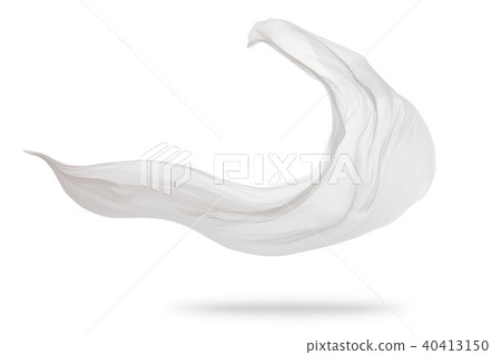 Smooth elegant white cloth isolated on white background Smooth elegant white cloth isolated on white background 40413150