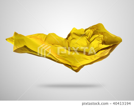 Smooth elegant gold cloth on gray background 40413194