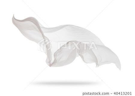 Smooth elegant white cloth isolated on white background 40413201