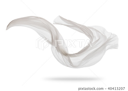 Smooth elegant white cloth isolated on white background 40413207