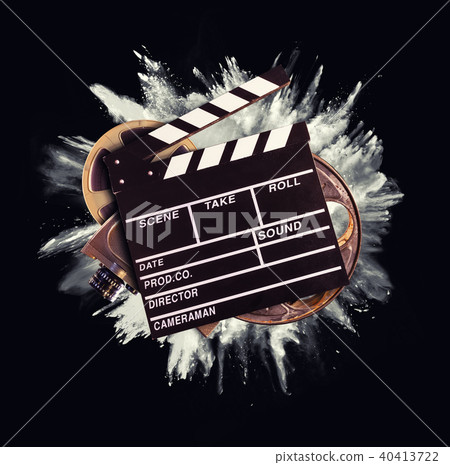 Retro film production accessories with powder explosion 40413722
