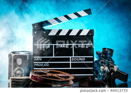 Retro film production accessories still life 40413735