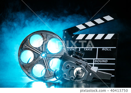 Retro film production accessories still life 40413750