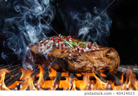 Beef steak on grill 40414023