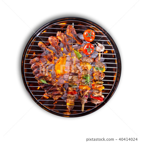 Various kind of meat served on grill Various kind of meat served on grill 40414024