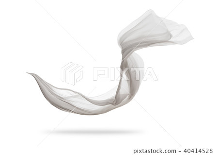 Smooth elegant white cloth isolated on white background 40414528