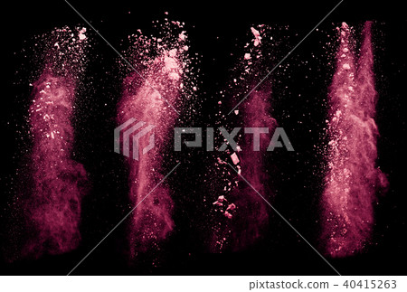 Red powders on black background Red powders on black background 40415263