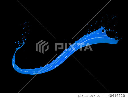 blue paint splash on black background 40416220