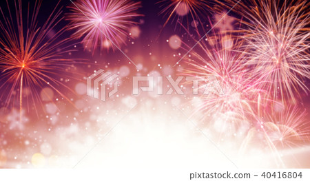 Abstract firework background with free space for text Abstract firework background with free space for text 40416804