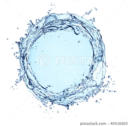 Water splash circle isolated on white background Water splash circle isolated on white background 40416805