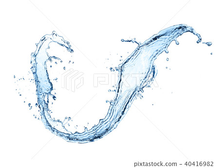 Blue water splash isolated on white background Blue water splash isolated on white background 40416982