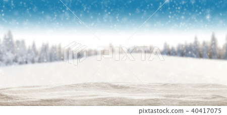 Beautiful winter landscape with pile of snow Beautiful winter landscape with pile of snow 40417075