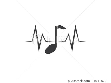 Music note Icon logo  Vector 40418220