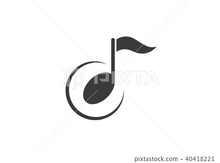 Music note Icon logo Vector Music note Icon logo Vector 40418221