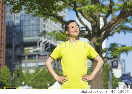 男人慢跑 男人慢跑 40418695