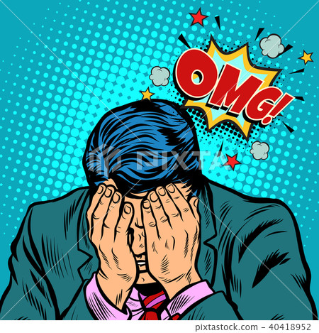 图库插图: omg shame businessman