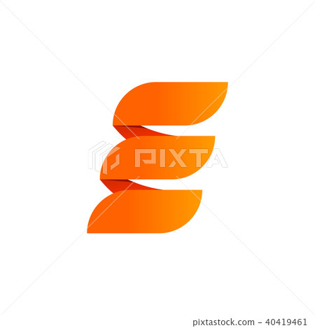 Abstract geometric letter e logo design vector element 40419461