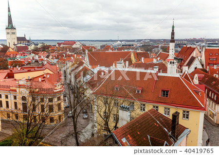 Old town Tallinn top view 40419765