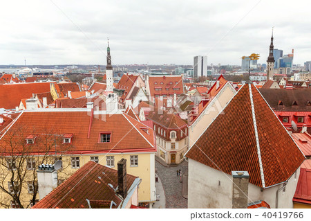 Old town Tallinn top view 40419766