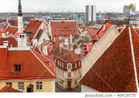 Old town Tallinn top view 40419770