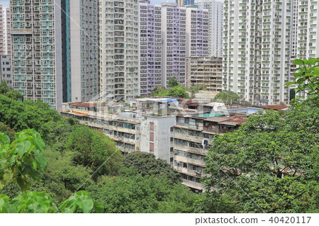 old apartment building in Hong Kong old apartment building in Hong Kong 40420117