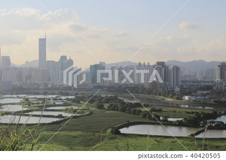 China's Shenzhen city from hong kong view 40420505