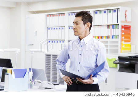 Male Business Middle Manager Office Computer Businessman Male Business Middle Manager Office Computer Businessman 40420946