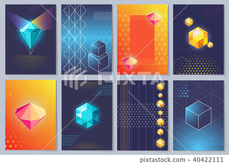 3D Wallpapers with Figures Vector Illustration 3D Wallpapers with Figures Vector Illustration 40422111