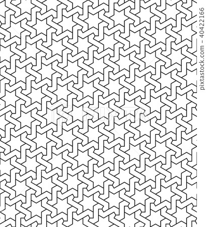 Seamless arabic geometric ornament.Black and white 40422166