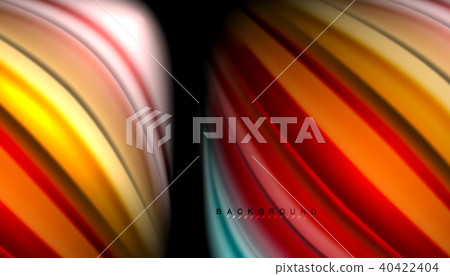 Fluid wavy multicolored lines on black Fluid wavy multicolored lines on black 40422404
