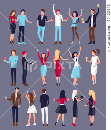 Men and Women Icon Set Vector Illustration Men and Women Icon Set Vector Illustration 40422598