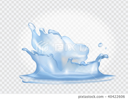 Closeup of Water Splash on Vector Illustration Closeup of Water Splash on Vector Illustration 40422606