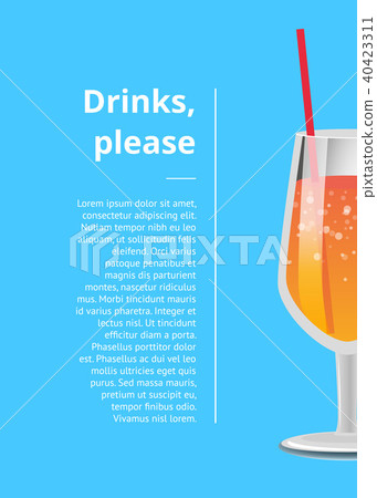 Drinks Please Poster with Lemonade Cocktail Glass 40423311