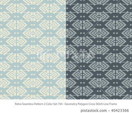 Retro Seamless Pattern Background 2 Color Set Retro Seamless Pattern Background 2 Color Set 40423366