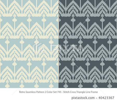 Retro Seamless Pattern Background 2 Color Set Retro Seamless Pattern Background 2 Color Set 40423367